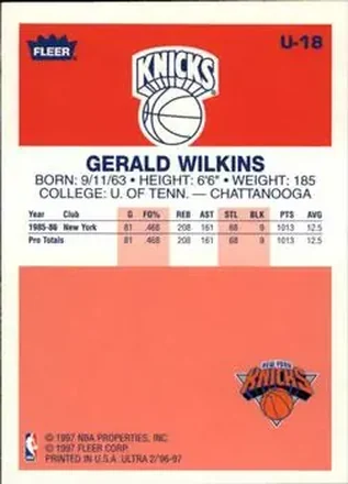 Gerald Wilkins back