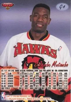 Back of Dikembe Mutombo