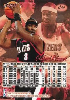 Back of Clifford Robinson