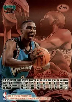 Back of Shareef Abdur-Rahim