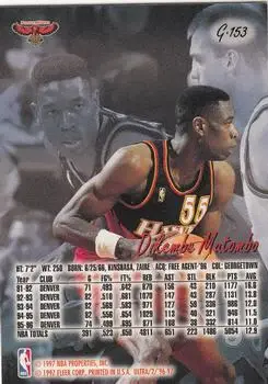 Back of Dikembe Mutombo