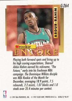 Back of Shareef Abdur-Rahim