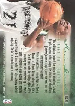 Back of Kevin Garnett