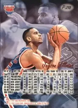Back of Jayson Williams