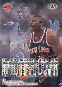 Back of Larry Johnson