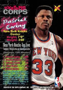 Back of Patrick Ewing