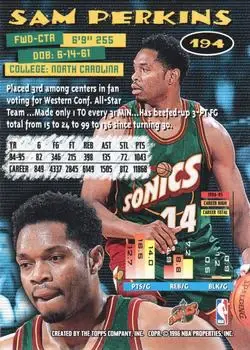Back of Sam Perkins
