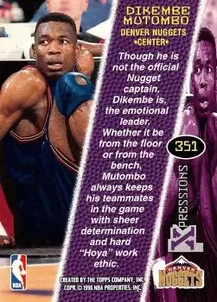 Dikembe Mutombo back