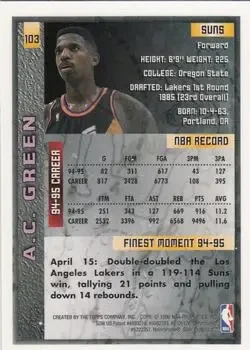Back of A.C. Green