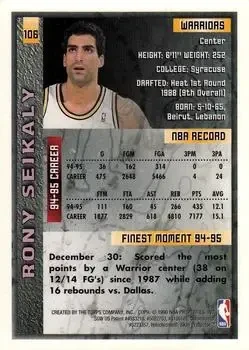 Back of Rony Seikaly