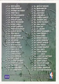 1995-96 Finest #111 - Card #111 - Back 1995-96 Finest #111 - Card #111 - Back