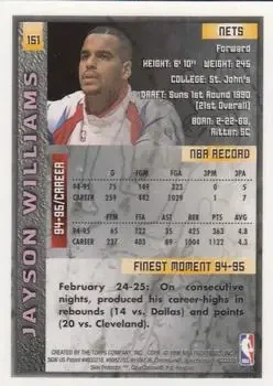 Back of Jayson Williams