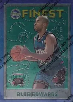 1995-96 Finest #158 - Blue Edwards - Vancouver Grizzlies