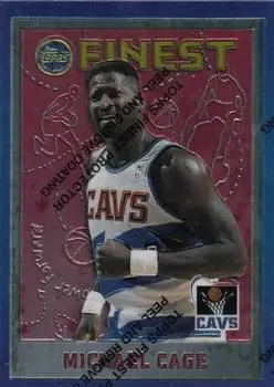 1995-96 Finest #160 - Michael Cage - Cleveland Cavaliers - Front