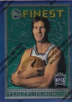 1995-96 Finest #173 - Šarūnas Marčiulionis - Sacramento Kings - Front