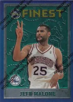 1995-96 Finest #186 - Jeff Malone - Philadelphia 76ers - Front