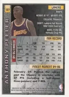 Back of Anthony Peeler