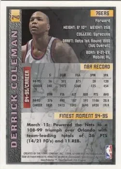 Back of Derrick Coleman