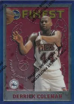 1995-96 Finest #240 - Derrick Coleman - Philadelphia 76ers - Front
