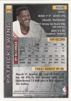 Back of Patrick Ewing