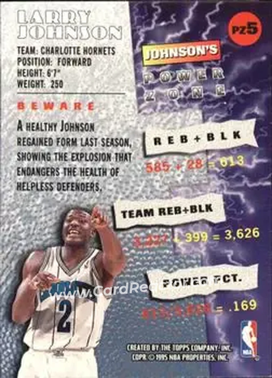 Back of Larry Johnson
