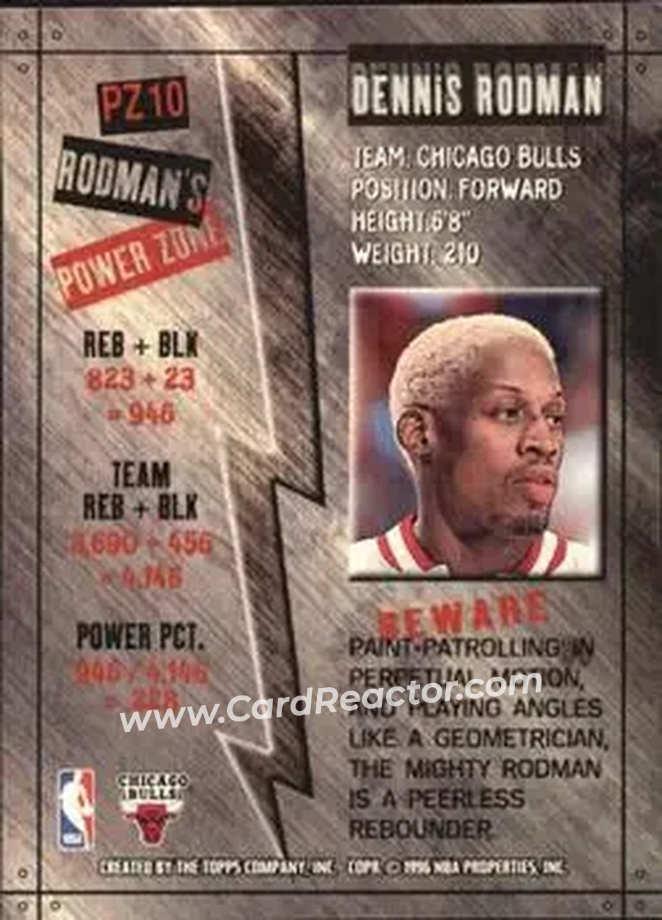 Back of Dennis Rodman