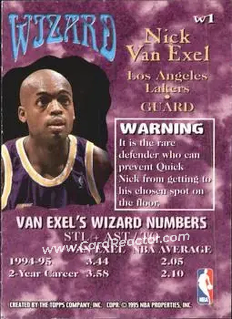 Back of Nick Van Exel