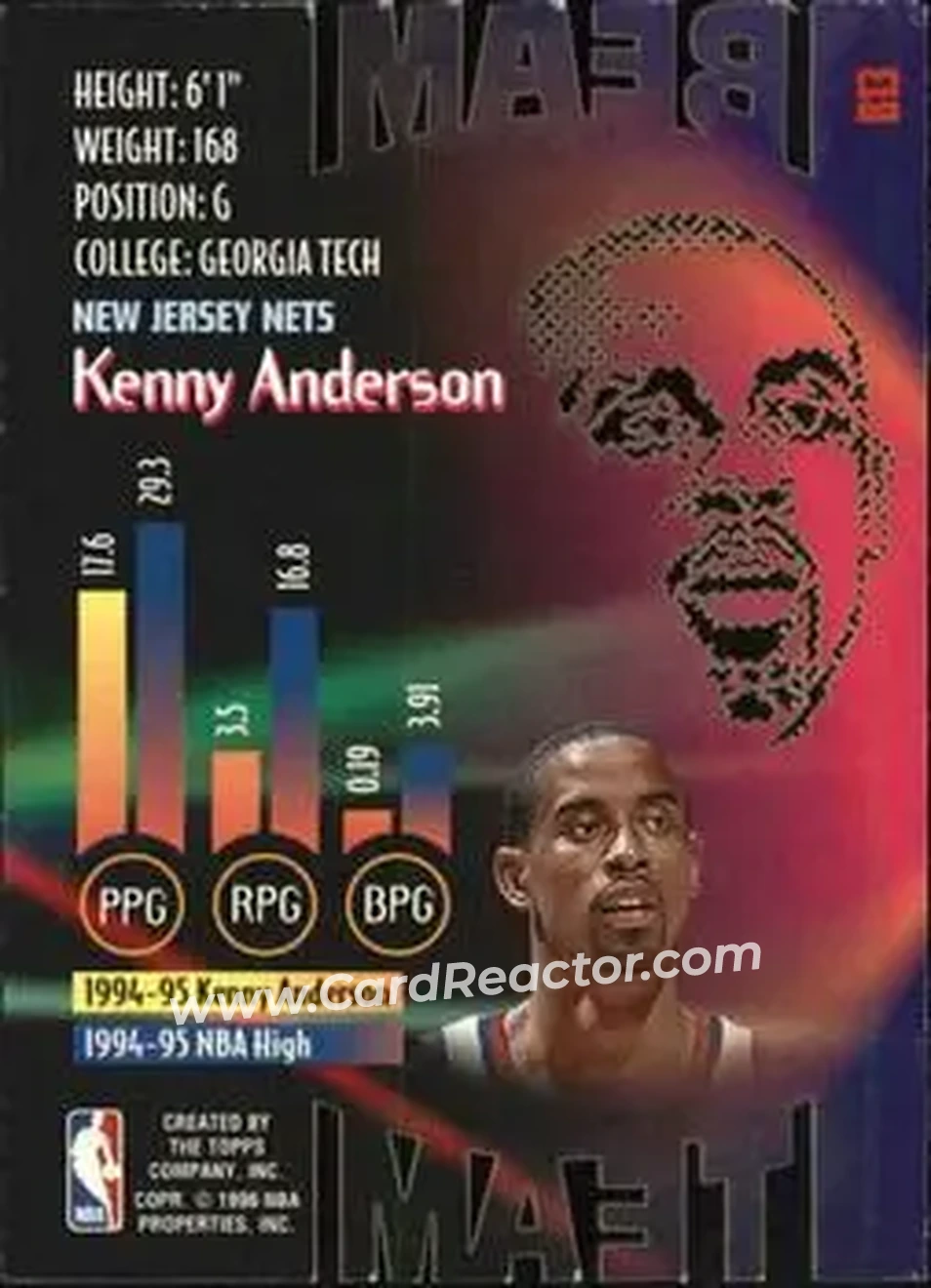 Back of Kenny Anderson
