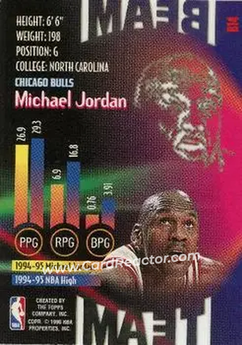 Back of Michael Jordan