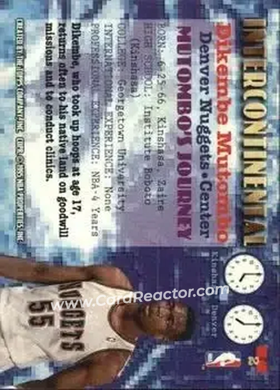 Back of Dikembe Mutombo