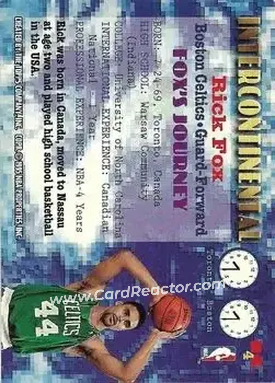 Back of Rick Fox
