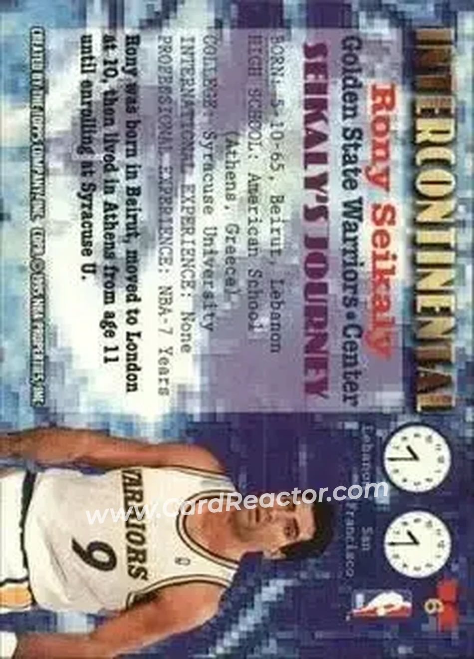 Back of Rony Seikaly