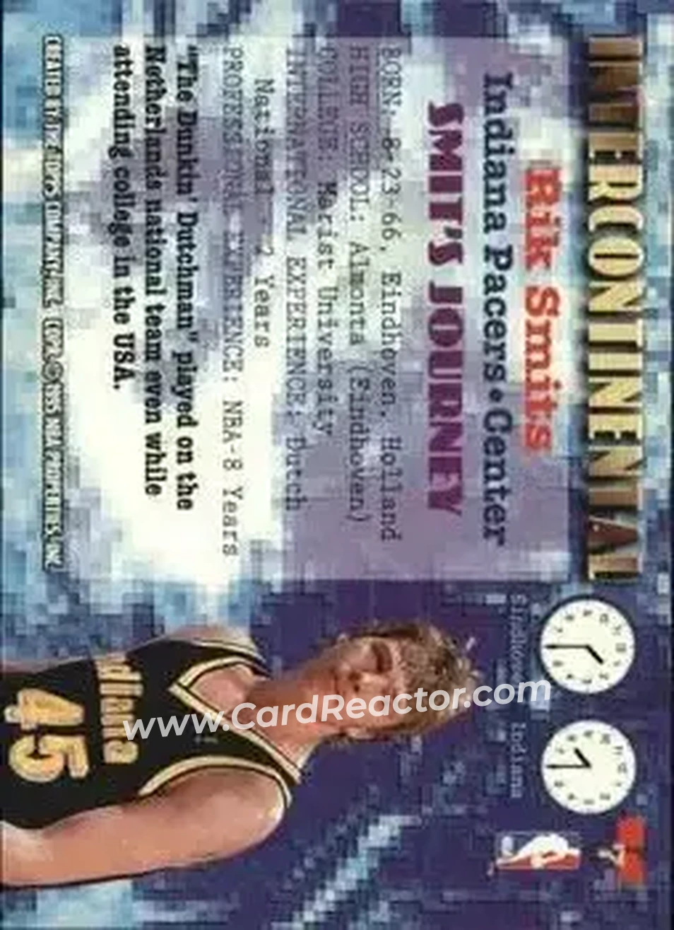 Back of Rik Smits