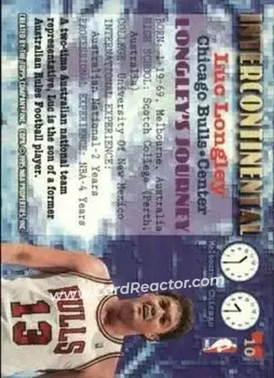 Back of Luc Longley
