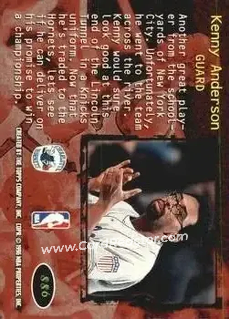 Back of Kenny Anderson