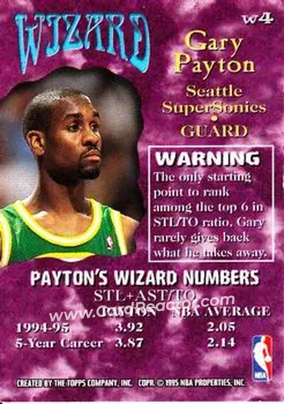 Back of Gary Payton