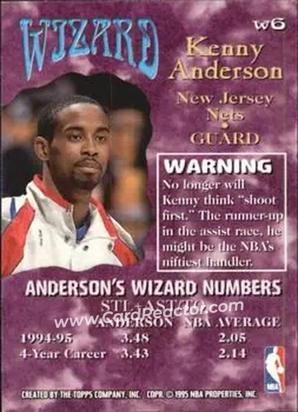 Back of Kenny Anderson