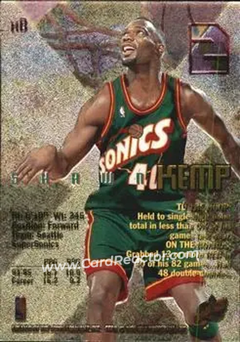 Back of Shawn Kemp