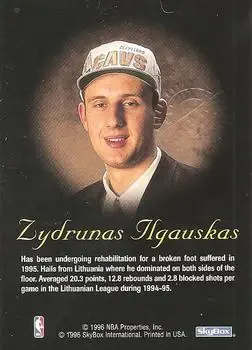 Back of Zydrunas Ilgauskas