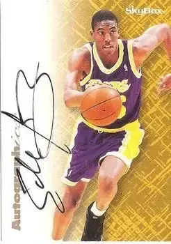 1996-97 SkyBox Premium #NNO Autographics Black Ink Eddie Jones