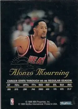 Back of Alonzo Mourning