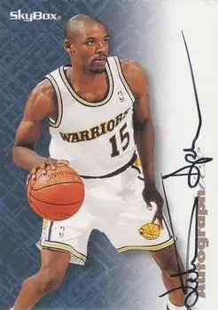 1996-97 SkyBox Premium #NNO Autographics Black Ink Latrell Sprewell