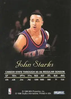 Back of John Starks