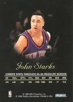 Back of John Starks