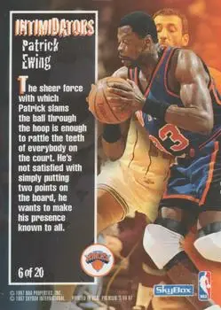 Back of Patrick Ewing