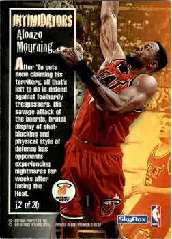 Back of Alonzo Mourning