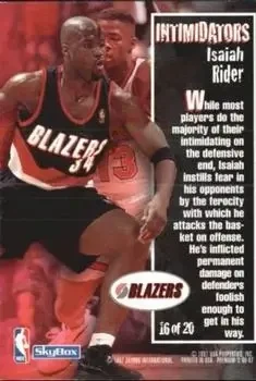 Back of Isaiah Rider
