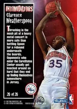 Back of Clarence Weatherspoon