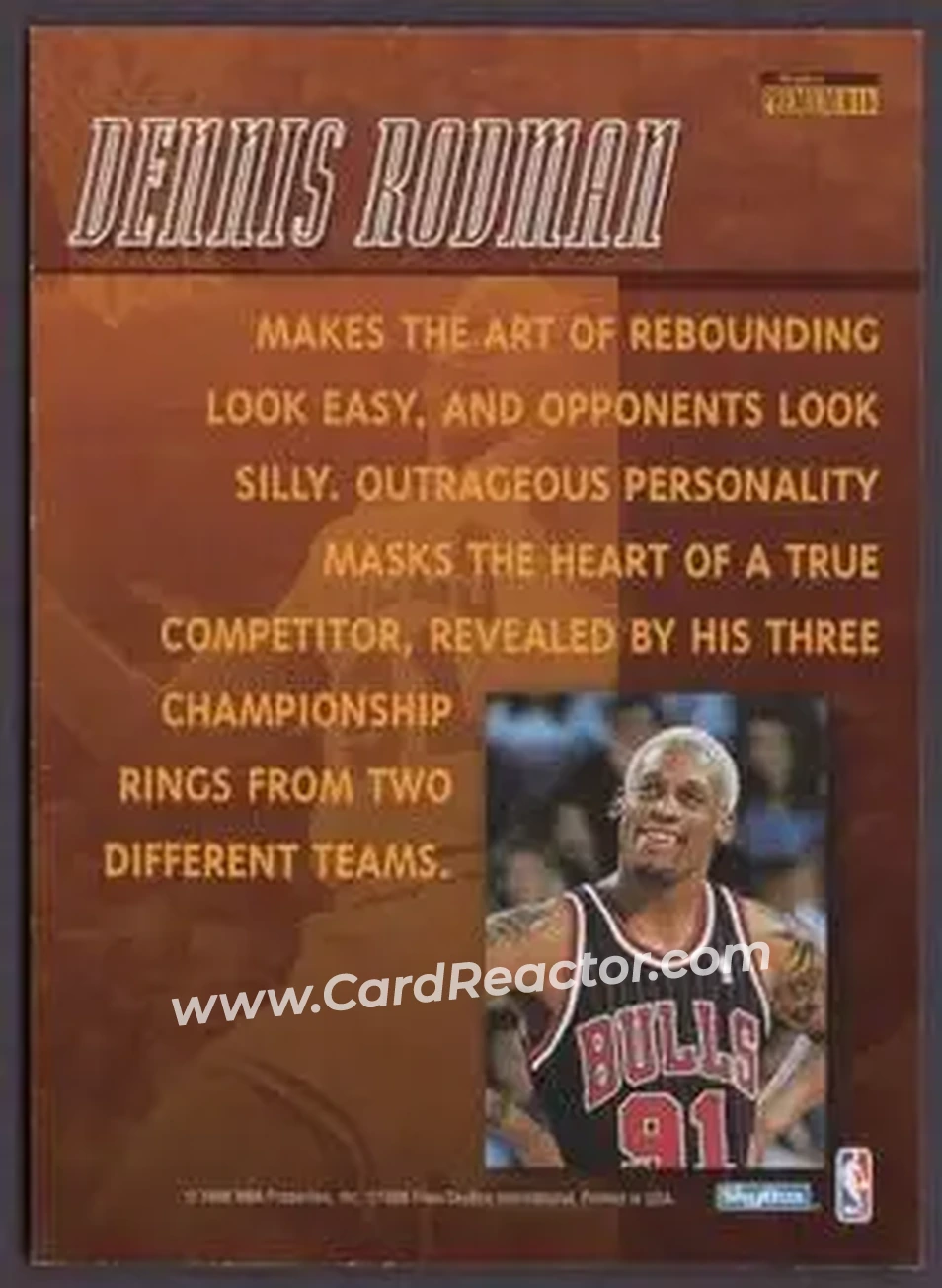 Back of Dennis Rodman