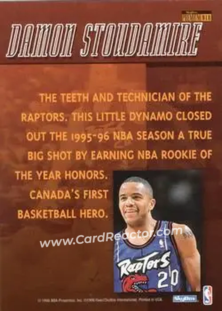 Back of Damon Stoudamire